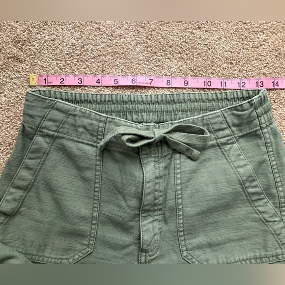 J. Crew XXS Green 100% Cotton Cotton Cropped Pants With Drawstring - Picture 8 of 10